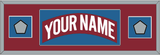 Colorado Nameplate & 2 Stanley Cup Finals Patches - Road Burgundy (1995-1996) - Single Mat 4