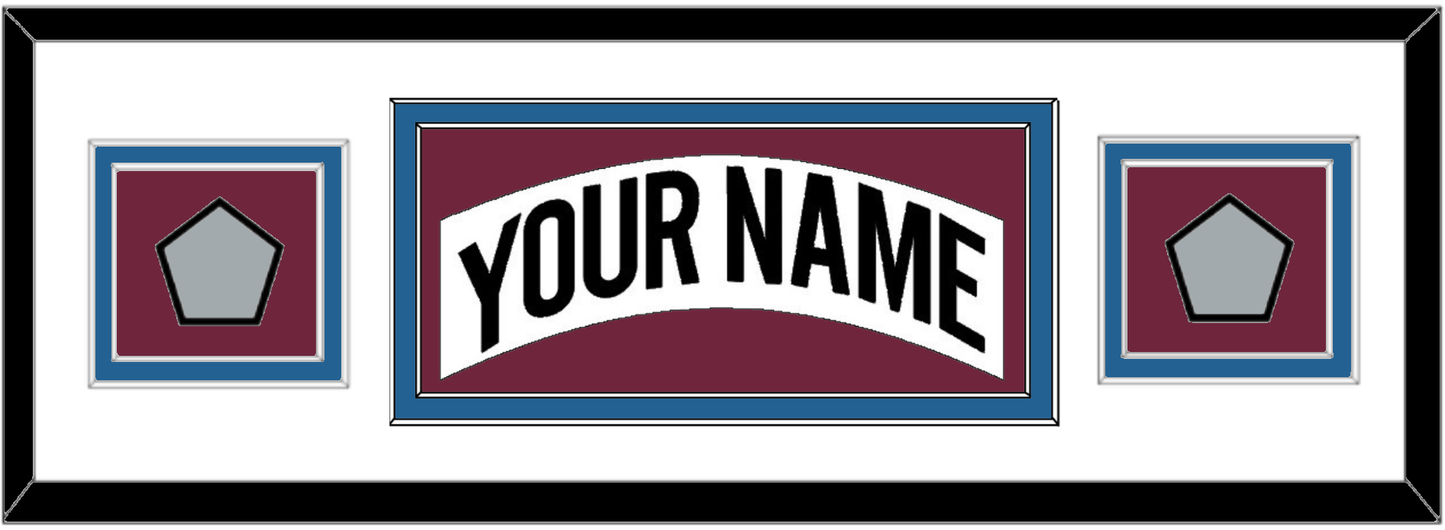 Colorado Nameplate & 2 Stanley Cup Finals Patches - Home White (1999-2001) - Signature Tier 5