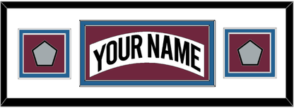 Colorado Nameplate & 2 Stanley Cup Finals Patches - Home White (1999-2001) - Signature Tier 5