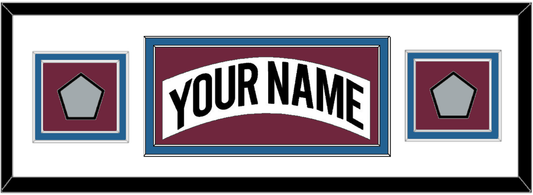 Colorado Nameplate & 2 Stanley Cup Finals Patches - Home White (1999-2001) - Signature Tier 5