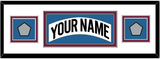 Colorado Nameplate & 2 Stanley Cup Finals Patches - Home White (1999-2001) - Double Mat 6