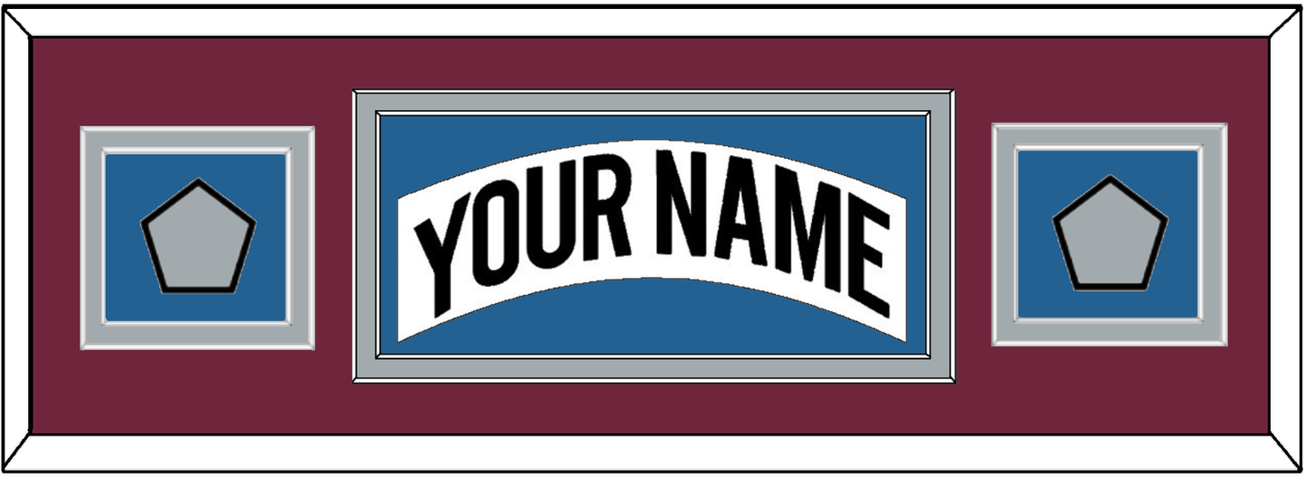 Colorado Nameplate & 2 Stanley Cup Finals Patches - Home White (1999-2001) - Signature Tier 7