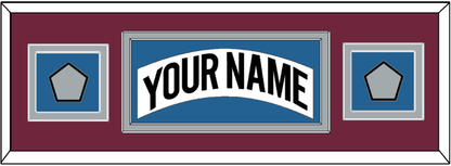 Colorado Nameplate & 2 Stanley Cup Finals Patches - Home White (1999-2001) - Signature Tier 7