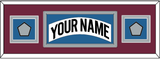 Colorado Nameplate & 2 Stanley Cup Finals Patches - Home White (1999-2001) - Double Mat 7