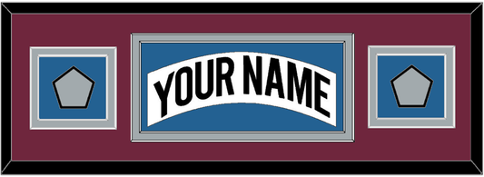 Colorado Nameplate & 2 Stanley Cup Finals Patches - Home White (1999-2001) - Signature Tier 7