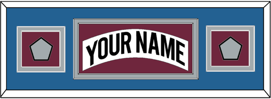 Colorado Nameplate & 2 Stanley Cup Finals Patches - Home White (1999-2001) - Signature Tier 8