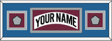 Colorado Nameplate & 2 Stanley Cup Finals Patches - Home White (1999-2001) - Double Mat 8
