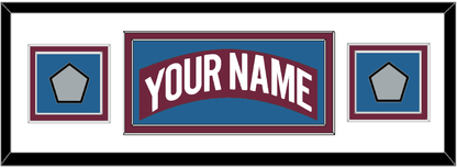 Colorado Nameplate & 2 Stanley Cup Finals Patches - Road Burgundy (1999-2001) - Signature Tier 4