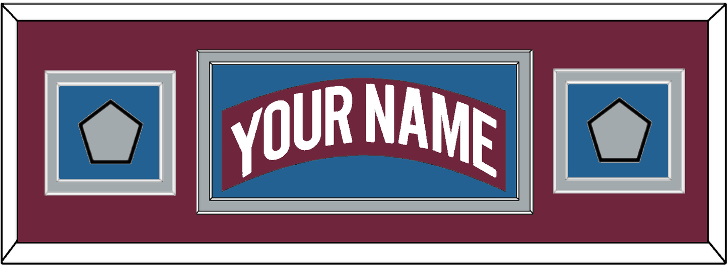 Colorado Nameplate & 2 Stanley Cup Finals Patches - Road Burgundy (1999-2001) - Signature Tier 5