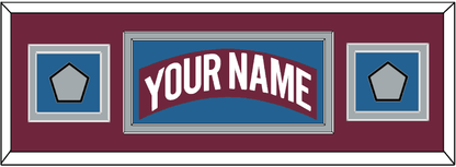 Colorado Nameplate & 2 Stanley Cup Finals Patches - Road Burgundy (1999-2001) - Signature Tier 5