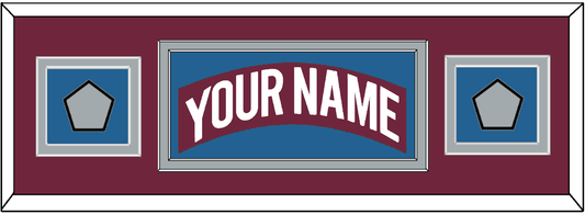 Colorado Nameplate & 2 Stanley Cup Finals Patches - Road Burgundy (1999-2001) - Signature Tier 5