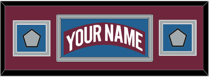 Colorado Nameplate & 2 Stanley Cup Finals Patches - Road Burgundy (1999-2001) - Signature Tier 5