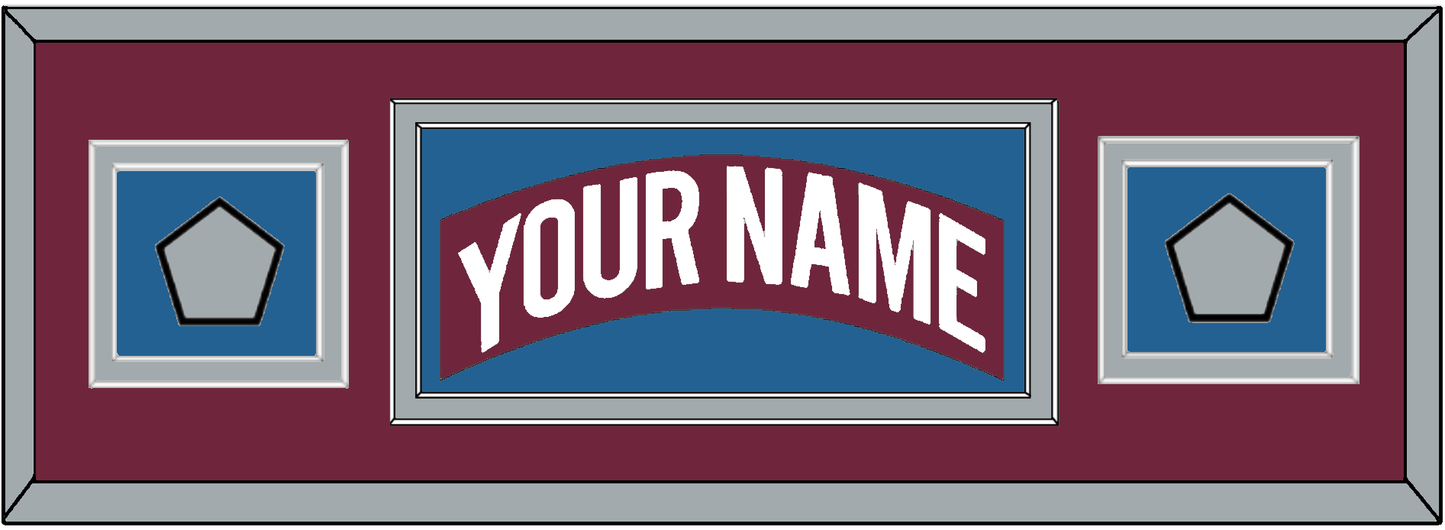 Colorado Nameplate & 2 Stanley Cup Finals Patches - Road Burgundy (1999-2001) - Signature Tier 5
