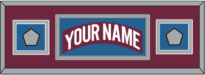 Colorado Nameplate & 2 Stanley Cup Finals Patches - Road Burgundy (1999-2001) - Signature Tier 5