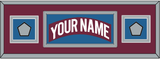 Colorado Nameplate & 2 Stanley Cup Finals Patches - Road Burgundy (1999-2001) - Double Mat 5
