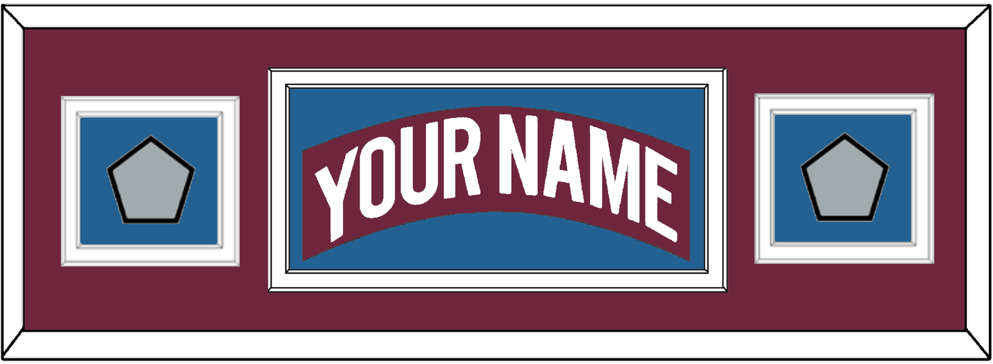 Colorado Nameplate & 2 Stanley Cup Finals Patches - Road Burgundy (1999-2001) - Signature Tier 6