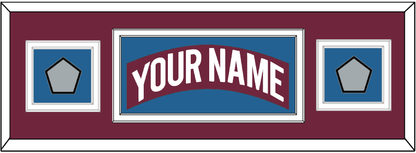 Colorado Nameplate & 2 Stanley Cup Finals Patches - Road Burgundy (1999-2001) - Signature Tier 6