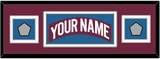 Colorado Nameplate & 2 Stanley Cup Finals Patches - Road Burgundy (1999-2001) - Double Mat 6