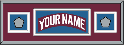 Colorado Nameplate & 2 Stanley Cup Finals Patches - Road Burgundy (1999-2001) - Signature Tier 6