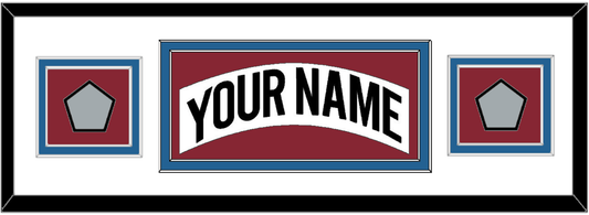 Colorado Nameplate & 2 Stanley Cup Finals Patches - Home White (1995-1996) - Signature Tier 5