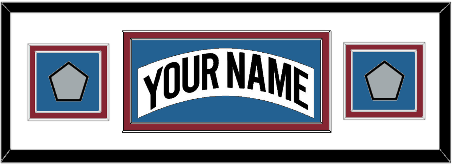 Colorado Nameplate & 2 Stanley Cup Finals Patches - Home White (1995-1996) - Signature Tier 6