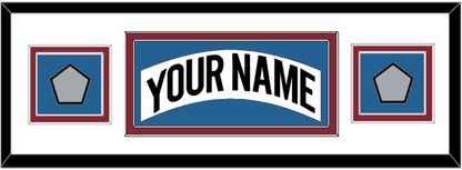 Colorado Nameplate & 2 Stanley Cup Finals Patches - Home White (1995-1996) - Signature Tier 6