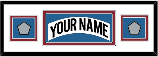 Colorado Nameplate & 2 Stanley Cup Finals Patches - Home White (1995-1996) - Signature Tier 6
