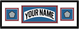 Colorado Nameplate & 2 Stanley Cup Finals Patches - Home White (1995-1996) - Double Mat 6