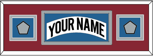 Colorado Nameplate & 2 Stanley Cup Finals Patches - Home White (1995-1996) - Signature Tier 7