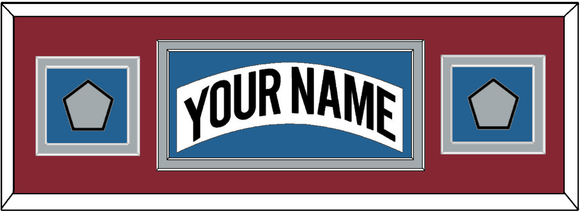 Colorado Nameplate & 2 Stanley Cup Finals Patches - Home White (1995-1996) - Double Mat 7