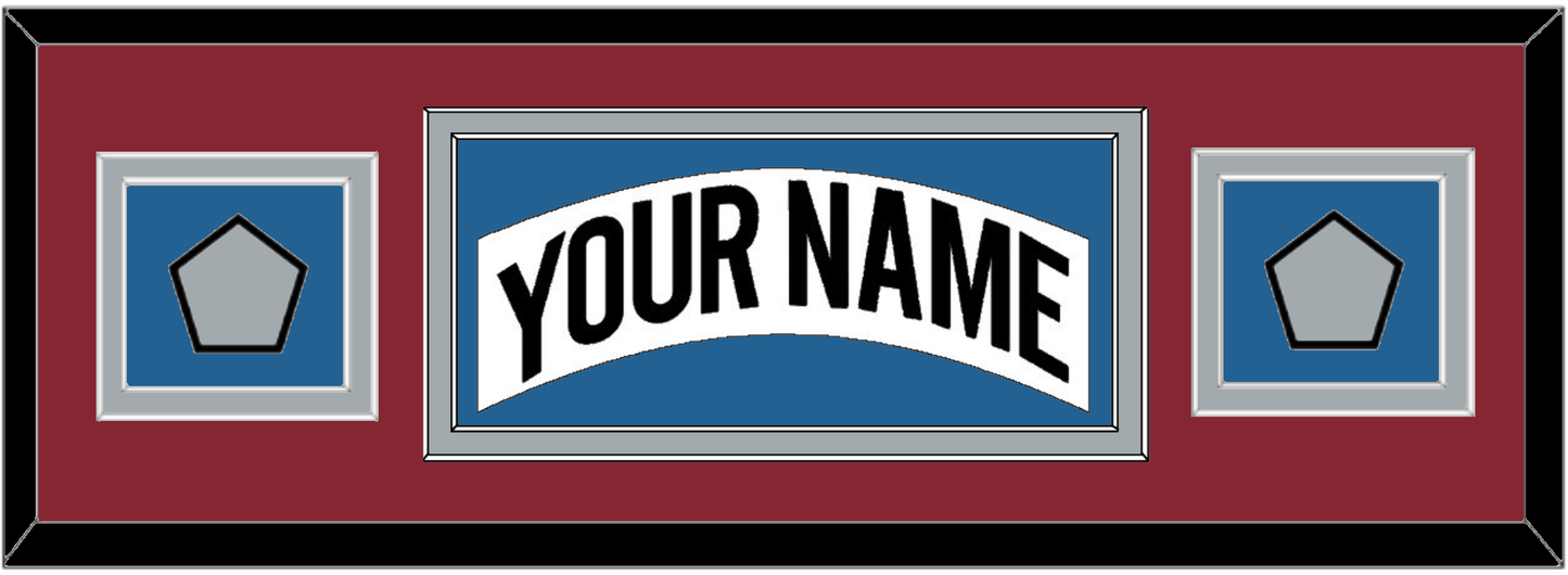 Colorado Nameplate & 2 Stanley Cup Finals Patches - Home White (1995-1996) - Signature Tier 7