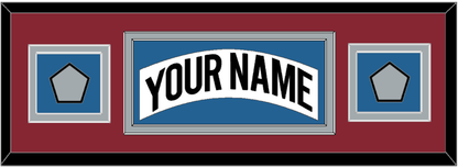 Colorado Nameplate & 2 Stanley Cup Finals Patches - Home White (1995-1996) - Signature Tier 7
