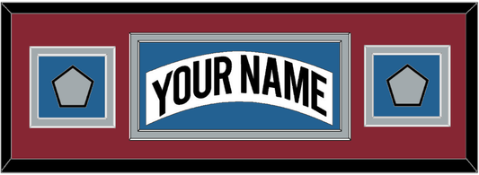 Colorado Nameplate & 2 Stanley Cup Finals Patches - Home White (1995-1996) - Signature Tier 7