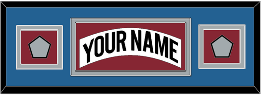 Colorado Nameplate & 2 Stanley Cup Finals Patches - Home White (1995-1996) - Signature Tier 8