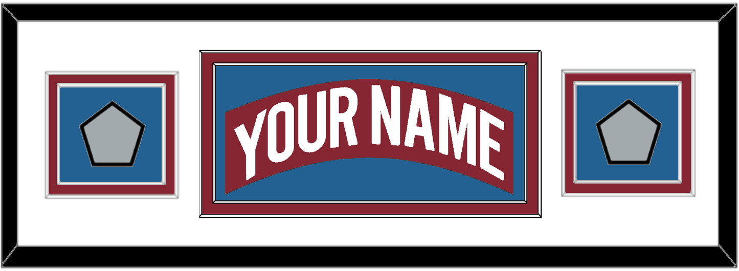 Colorado Nameplate & 2 Stanley Cup Finals Patches - Road Burgundy (1995-1996) - Signature Tier 4