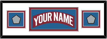Colorado Nameplate & 2 Stanley Cup Finals Patches - Road Burgundy (1995-1996) - Signature Tier 4