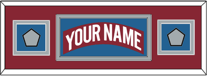 Colorado Nameplate & 2 Stanley Cup Finals Patches - Road Burgundy (1995-1996) - Signature Tier 5