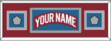 Colorado Nameplate & 2 Stanley Cup Finals Patches - Road Burgundy (1995-1996) - Double Mat 5