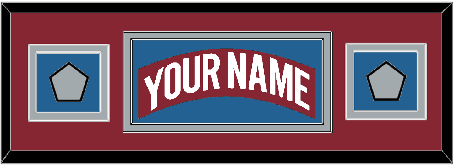 Colorado Nameplate & 2 Stanley Cup Finals Patches - Road Burgundy (1995-1996) - Signature Tier 5