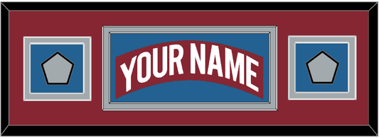 Colorado Nameplate & 2 Stanley Cup Finals Patches - Road Burgundy (1995-1996) - Signature Tier 5