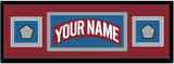 Colorado Nameplate & 2 Stanley Cup Finals Patches - Road Burgundy (1995-1996) - Double Mat 5