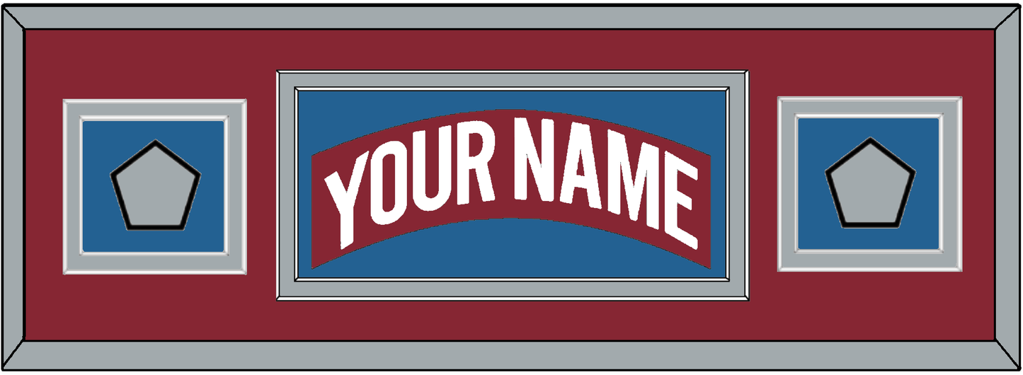 Colorado Nameplate & 2 Stanley Cup Finals Patches - Road Burgundy (1995-1996) - Signature Tier 5