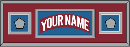 Colorado Nameplate & 2 Stanley Cup Finals Patches - Road Burgundy (1995-1996) - Signature Tier 5