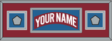 Colorado Nameplate & 2 Stanley Cup Finals Patches - Road Burgundy (1995-1996) - Double Mat 5