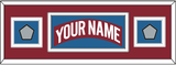 Colorado Nameplate & 2 Stanley Cup Finals Patches - Road Burgundy (1995-1996) - Double Mat 6