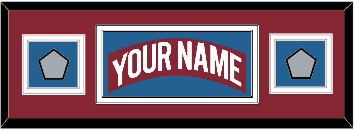 Colorado Nameplate & 2 Stanley Cup Finals Patches - Road Burgundy (1995-1996) - Signature Tier 6