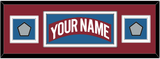 Colorado Nameplate & 2 Stanley Cup Finals Patches - Road Burgundy (1995-1996) - Double Mat 6