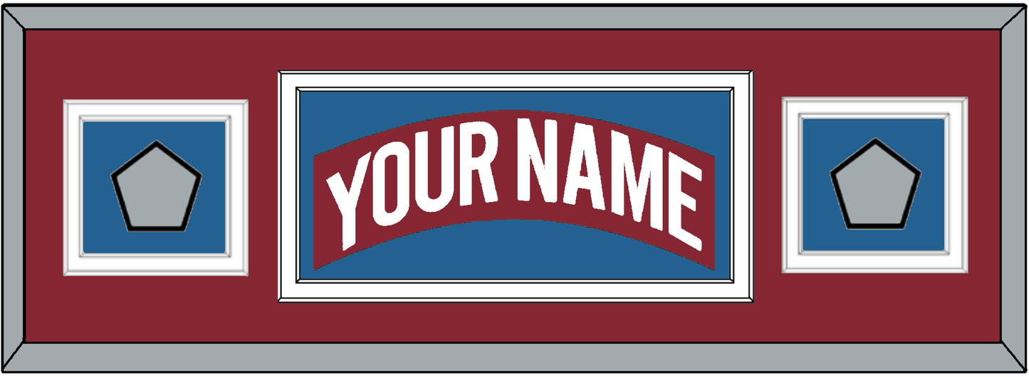 Colorado Nameplate & 2 Stanley Cup Finals Patches - Road Burgundy (1995-1996) - Signature Tier 6