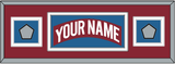 Colorado Nameplate & 2 Stanley Cup Finals Patches - Road Burgundy (1995-1996) - Double Mat 6