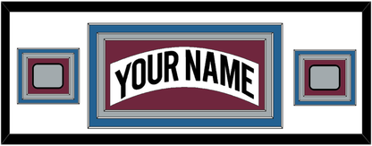 Colorado Nameplate & 2 Stanley Cup Finals Patches - Home White (1999-2001) - Premier Tier 5